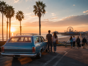 California Route 66 road trip ending at Santa Monica Pier